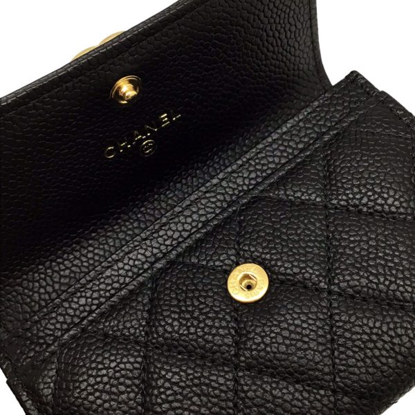 imgrc0095651956 CHANEL Boy Card Case Caviar Skin Black