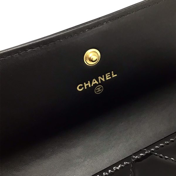 imgrc0095654231 CHANEL Boy Long Flap Wallet Enamel Black