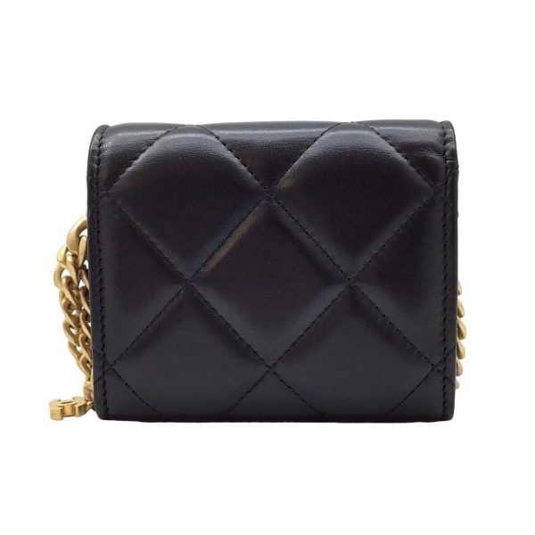 imgrc0095654328 CHANEL 19 Chain Clutch Bag Lambskin Black