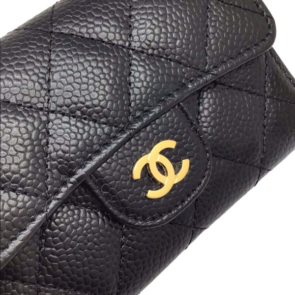 imgrc0095654765 CHANEL Timeless Classic Card Case Caviar Skin Black