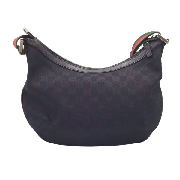 imgrc0095665048 GUCCI GG Canvas Sherry Line Shoulder Bag Black Navy