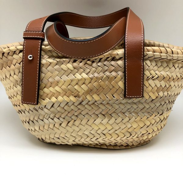 imgrc0095678930 LOEWE Small Basket Bag Palm Leaf Leather Beige Brown