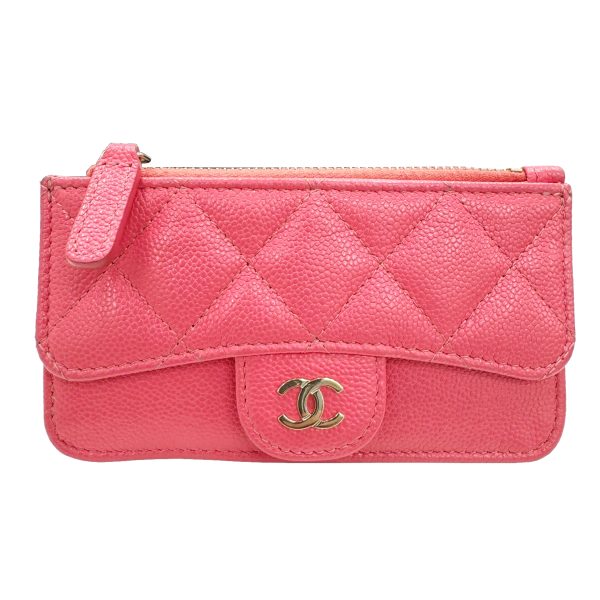 imgrc0095715283 CHANEL Matelasse Coin Case Caviar Skin Pink