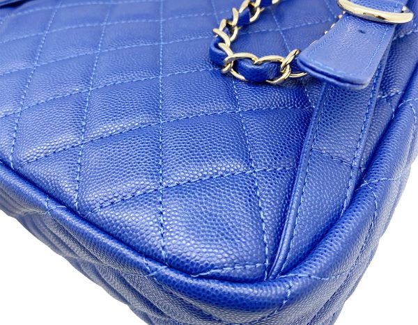 imgrc0095733354 CHANEL Rucksack Backpack Chain Shoulder Bag Caviar Skin Blue