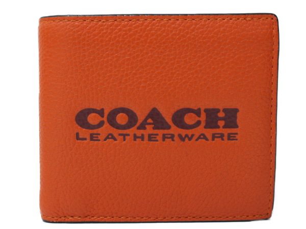 imgrc0095805729 Coach Coin Bifold Wallet Folding Orange Leather