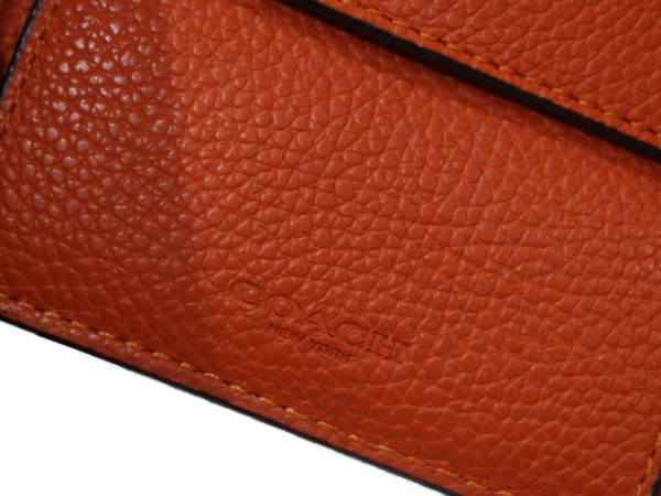 imgrc0095805744 Coach Coin Bifold Wallet Folding Orange Leather