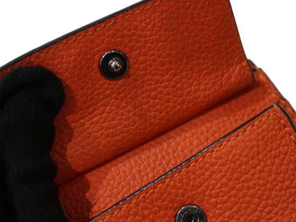 imgrc0095805748 Coach Coin Bifold Wallet Folding Orange Leather