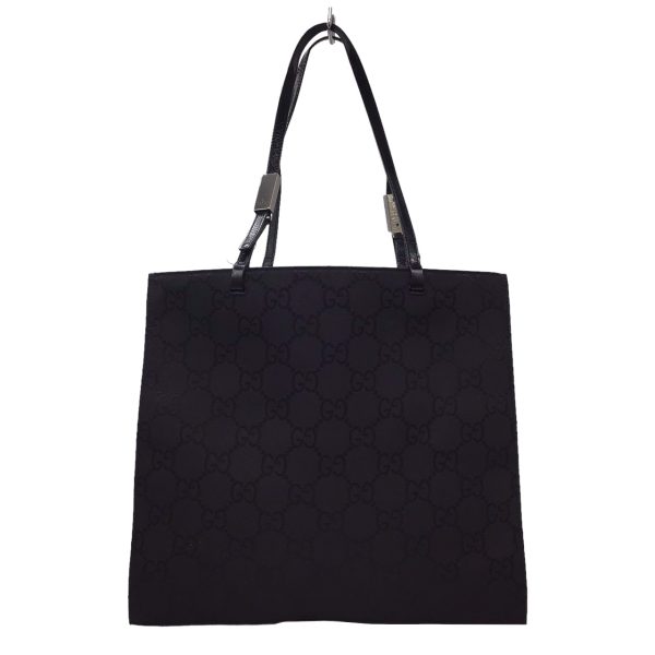 imgrc0095835967 GUCCI Handbag Tote Bag Nylon Leather Black