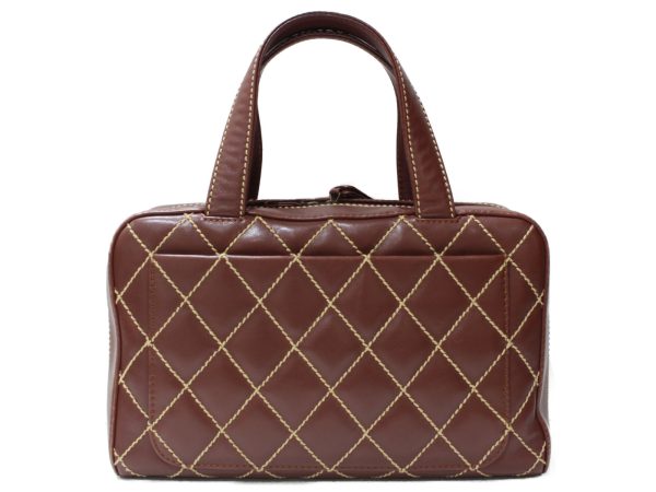 imgrc0095865071 Chanel Tote Bag Handbag Wild Stitch Reddish Brown