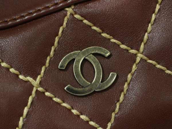 imgrc0095865082 Chanel Tote Bag Handbag Wild Stitch Reddish Brown