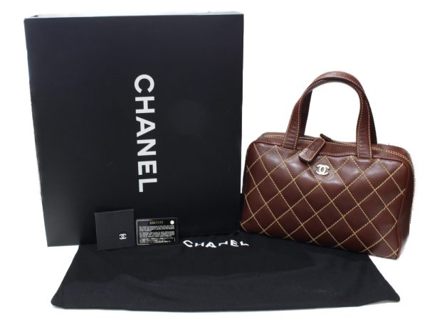 imgrc0095865086 Chanel Tote Bag Handbag Wild Stitch Reddish Brown