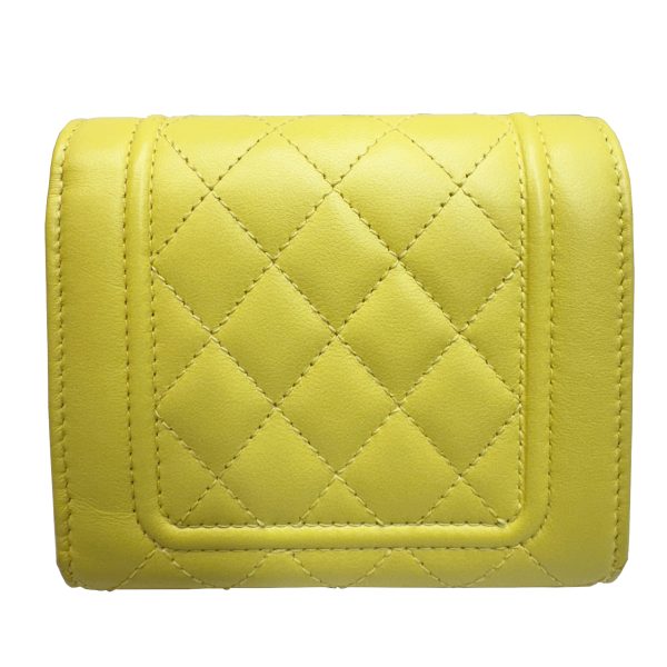 imgrc0095906480 CHANEL Matelasse Flap Wallet Lambskin Yellow Pink