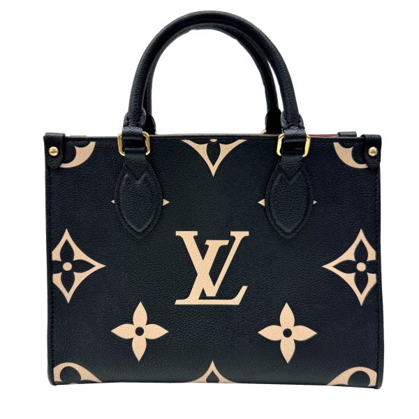 imgrc0095907745 LOUIS VUITTON On the Go PM Handbag Black Beige