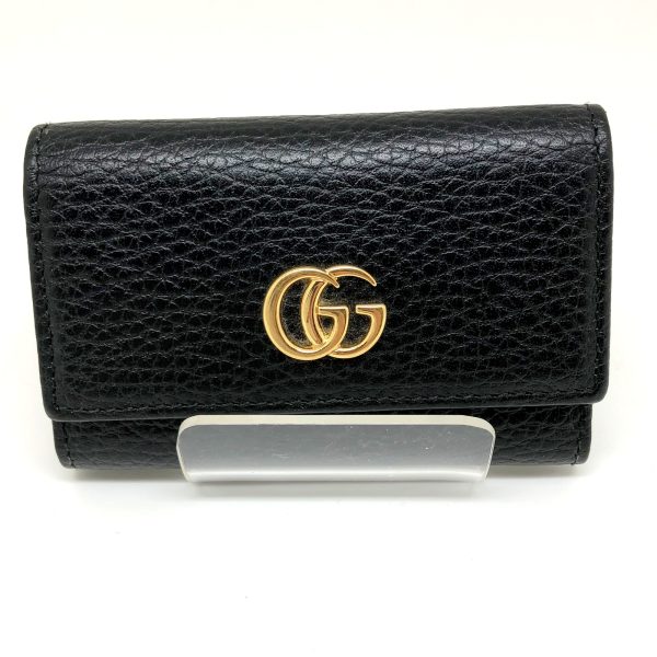 imgrc0095918532 Gucci 6 Key Case GG Marmont Leather Black