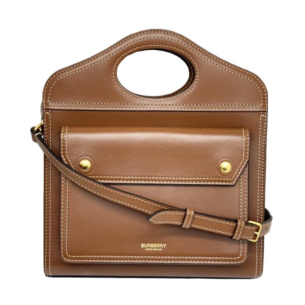 imgrc0095919840 Burberry Mini Pocket Bag Leather Brown