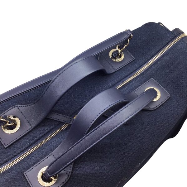 imgrc0096027093 CHANEL Deauville Bowling Bag Navy