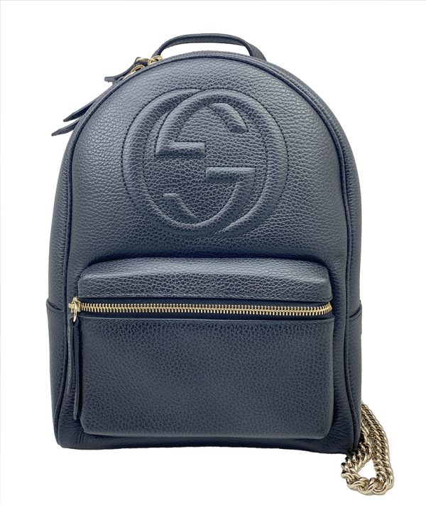 imgrc0096033735 GUCCI Soho Backpack Rucksack Leather Black