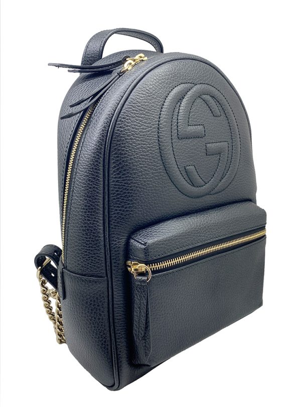 imgrc0096033736 GUCCI Soho Backpack Rucksack Leather Black