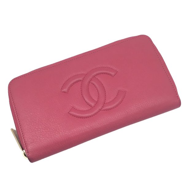 imgrc0096041680 CHANEL Round Zipper Long Wallet Pink