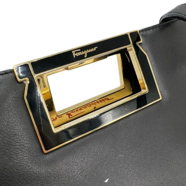 imgrc0096043645 Salvatore Ferragamo 2WAY Shoulder Bag Leather Black