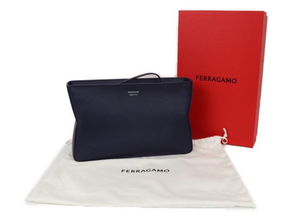 imgrc0096082642 Ferragamo Pouch Clutch Bag Navy