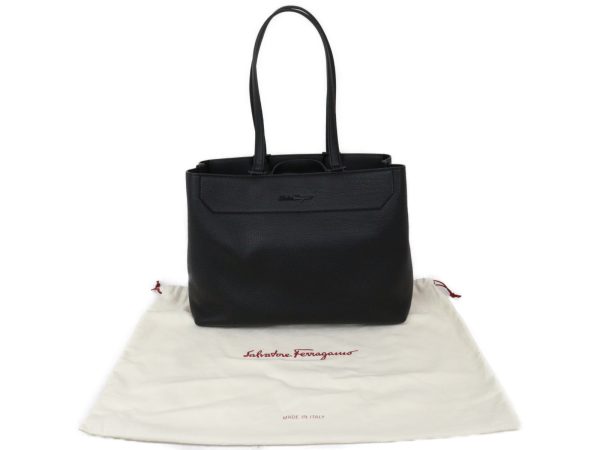 imgrc0096083333 Salvatore Ferragamo Tote Bag Black Leather