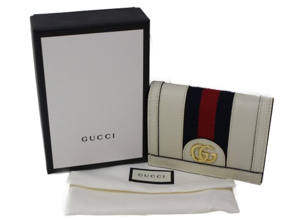 imgrc0096084397 Gucci Compact Folding Wallet Sherry Line Ivory