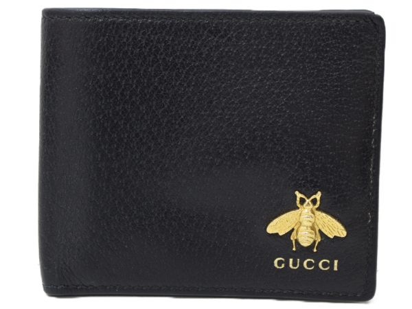 imgrc0096084469 Gucci Bifold Wallet Animalier Bee Black