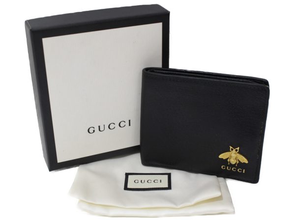 imgrc0096084482 Gucci Bifold Wallet Animalier Bee Black