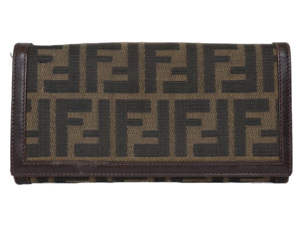 imgrc0096106164 Fendi Long Wallet Zucca Pattern Brown