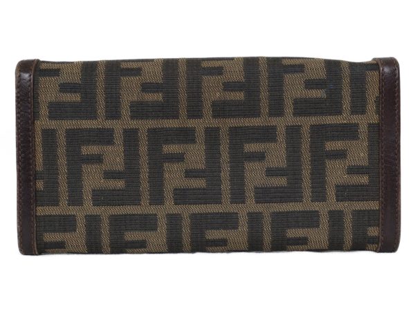 imgrc0096106165 Fendi Long Wallet Zucca Pattern Brown