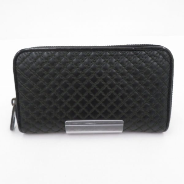 imgrc0096114338 Bottega Veneta Quilted Double Stitch Wallet Black