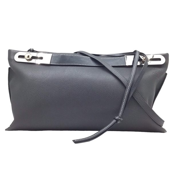 imgrc0096184977 Loewe Missy Small 2WAY Handbag Clutch Bag Leather Gray