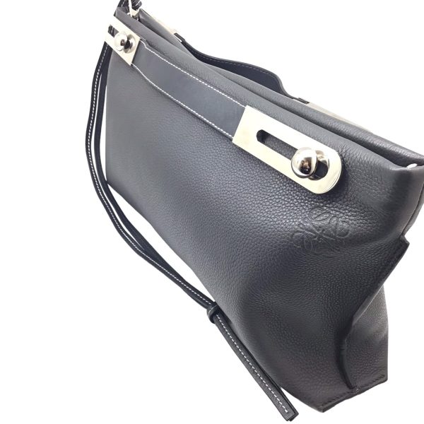 imgrc0096184978 Loewe Missy Small 2WAY Handbag Clutch Bag Leather Gray