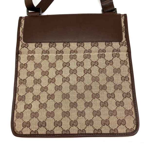 imgrc0096263399 Gucci GG Canvas Leather Shoulder Bag Beige Brown