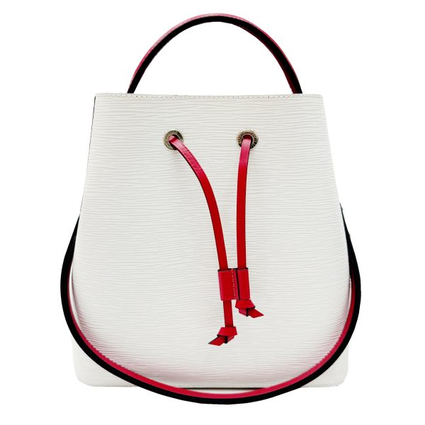 imgrc0096326870 LOUIS VUITTON Neo Noe Shoulder Bag Epi Leather White Red Black