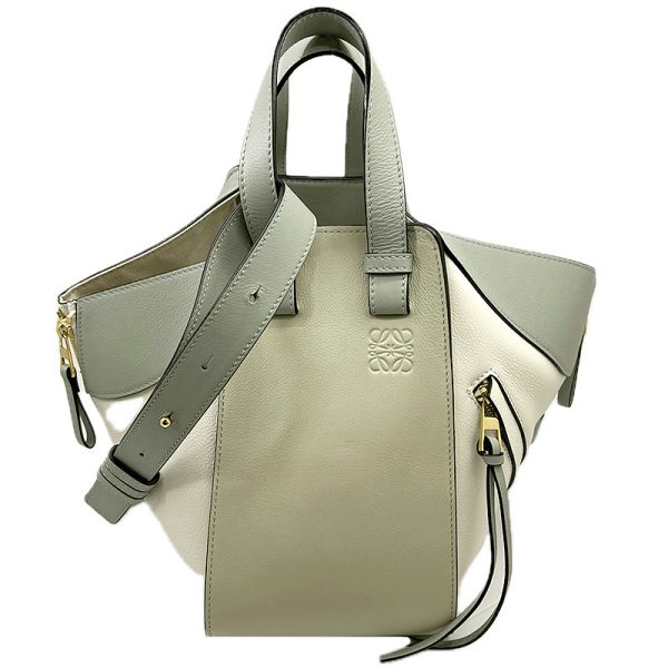 imgrc0096390902 Loewe Hammock Small 2WAY Shoulder Bag Leather Beige Green