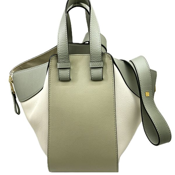 imgrc0096390903 Loewe Hammock Small 2WAY Shoulder Bag Leather Beige Green