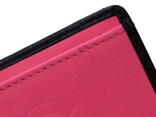 imgrc0096422607 Chanel Bi fold Long Wallet Cambon Line Black Pink