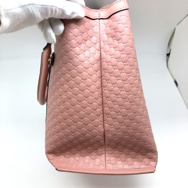 imgrc0096434330 Gucci 2WAY Handbag Micro GG Shima Leather Pink