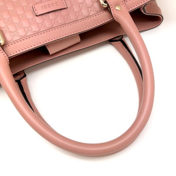 imgrc0096434334 Gucci 2WAY Handbag Micro GG Shima Leather Pink