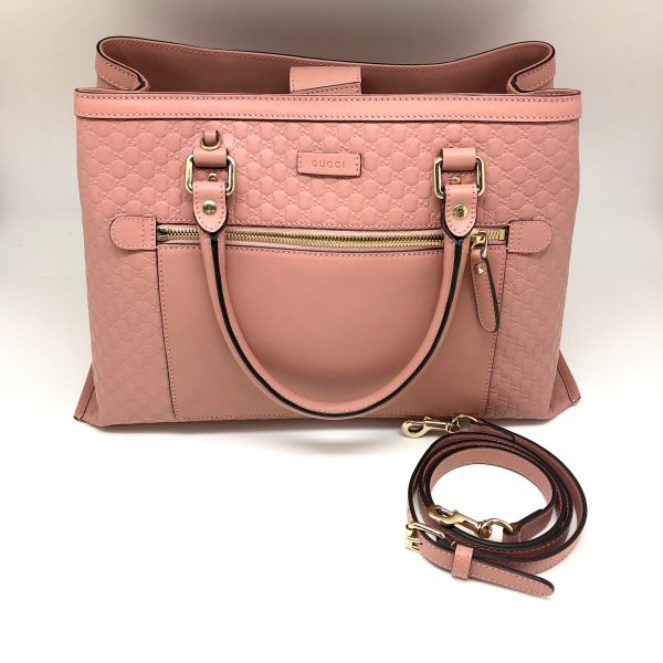 imgrc0096434339 Gucci 2WAY Handbag Micro GG Shima Leather Pink