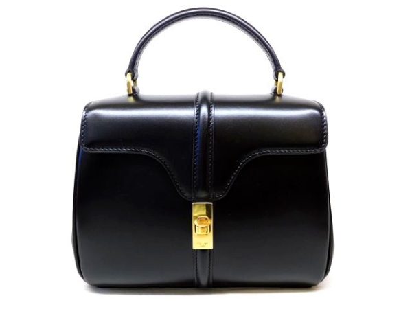 imgrc0096464143 Celine Mini 16 Satin Calfskin Bag Black