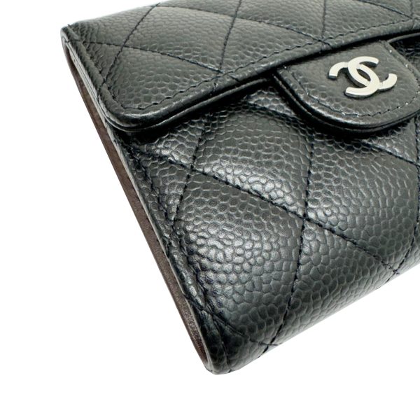 imgrc0096466178 CHANEL Classic Flap Wallet Caviar Skin Black