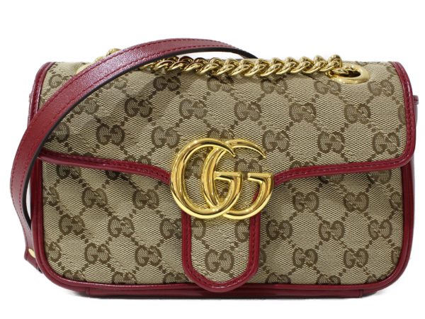 imgrc0096502252 Gucci GG Marmont Shoulder Bag Beige Red