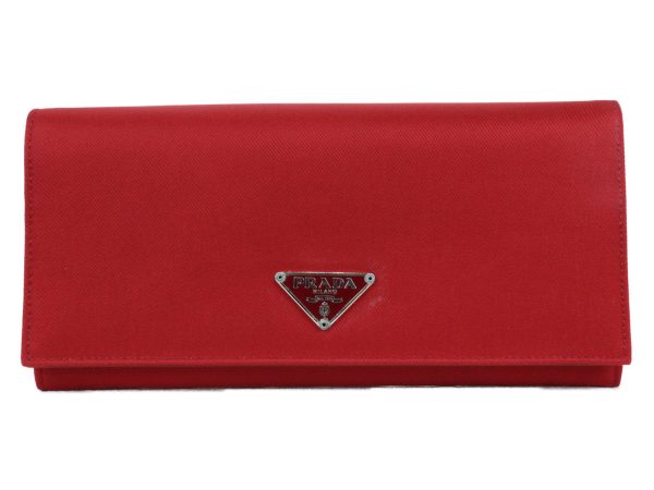 imgrc0096505455 Prada Long Wallet Nylon Cherry Red