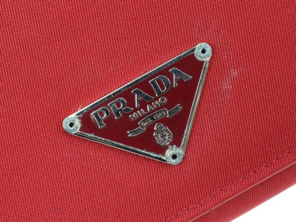 imgrc0096505460 Prada Long Wallet Nylon Cherry Red