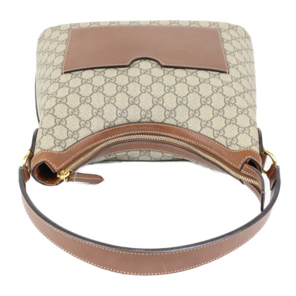 imgrc0096520269 Gucci GG Supreme Hobo Shoulder Bag Brown Beige