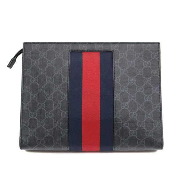 imgrc0096531222 Gucci GG Supreme Clutch Bag Black