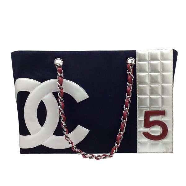 imgrc0096570502 CHANEL No5 Chain Tote Bag Navy